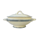 Vintage soup tureen, blue ironstone, Salins model, Castellane