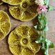 Set of 6 vintage green ceramic oyster plates - Gien