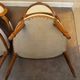 Pair of Louis XVI style medallion armchairs, late 19th / early 20th century.