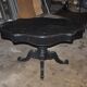 Napoleon style table restored and patinated in antique black with a drawer