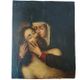 17th-century antique copper painting - Mary with Christ -