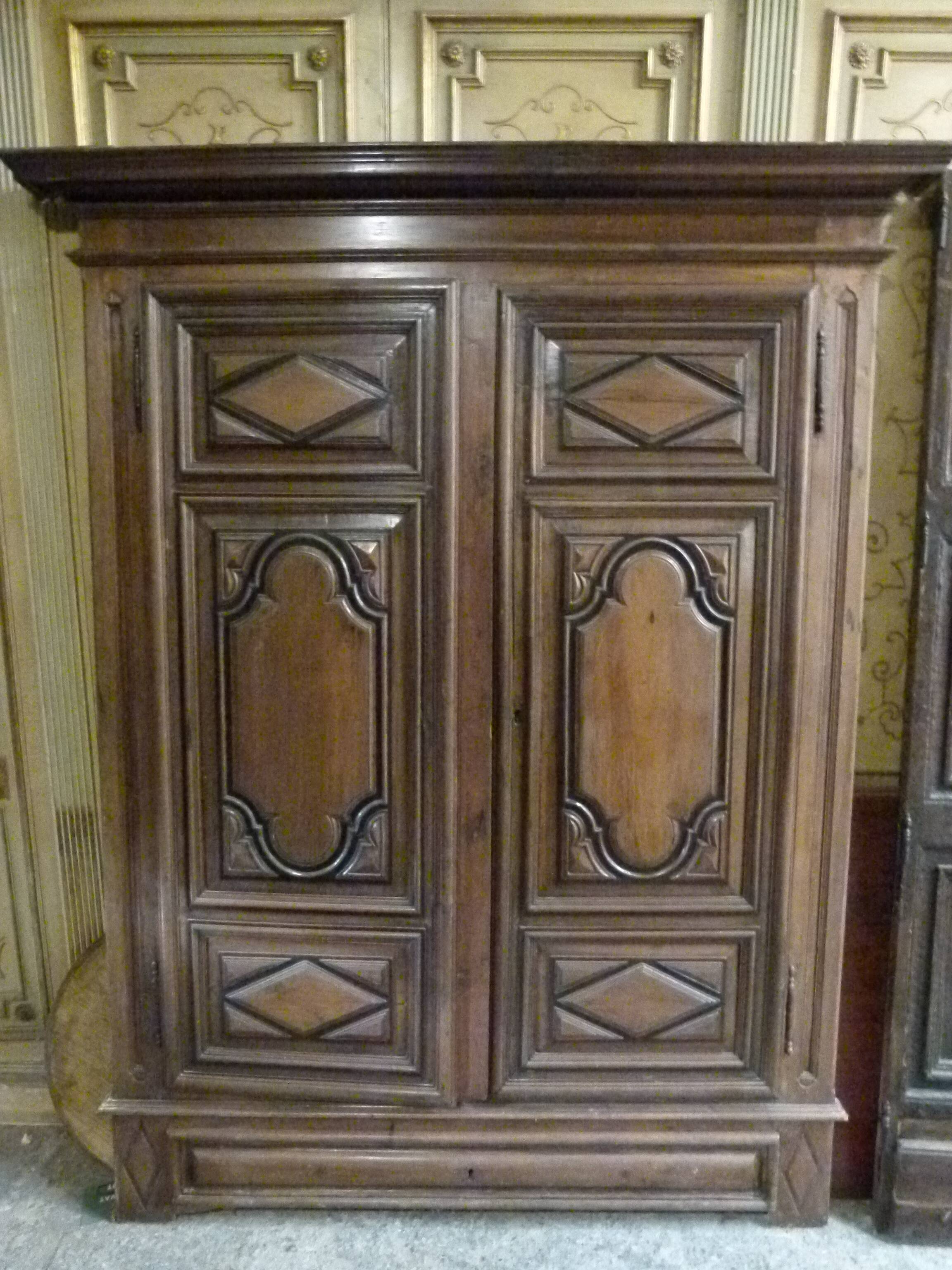19th century walnut cabinet door