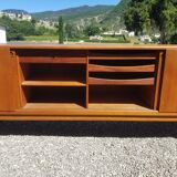 Scandinavian teak row 4 sliding doors - 60s