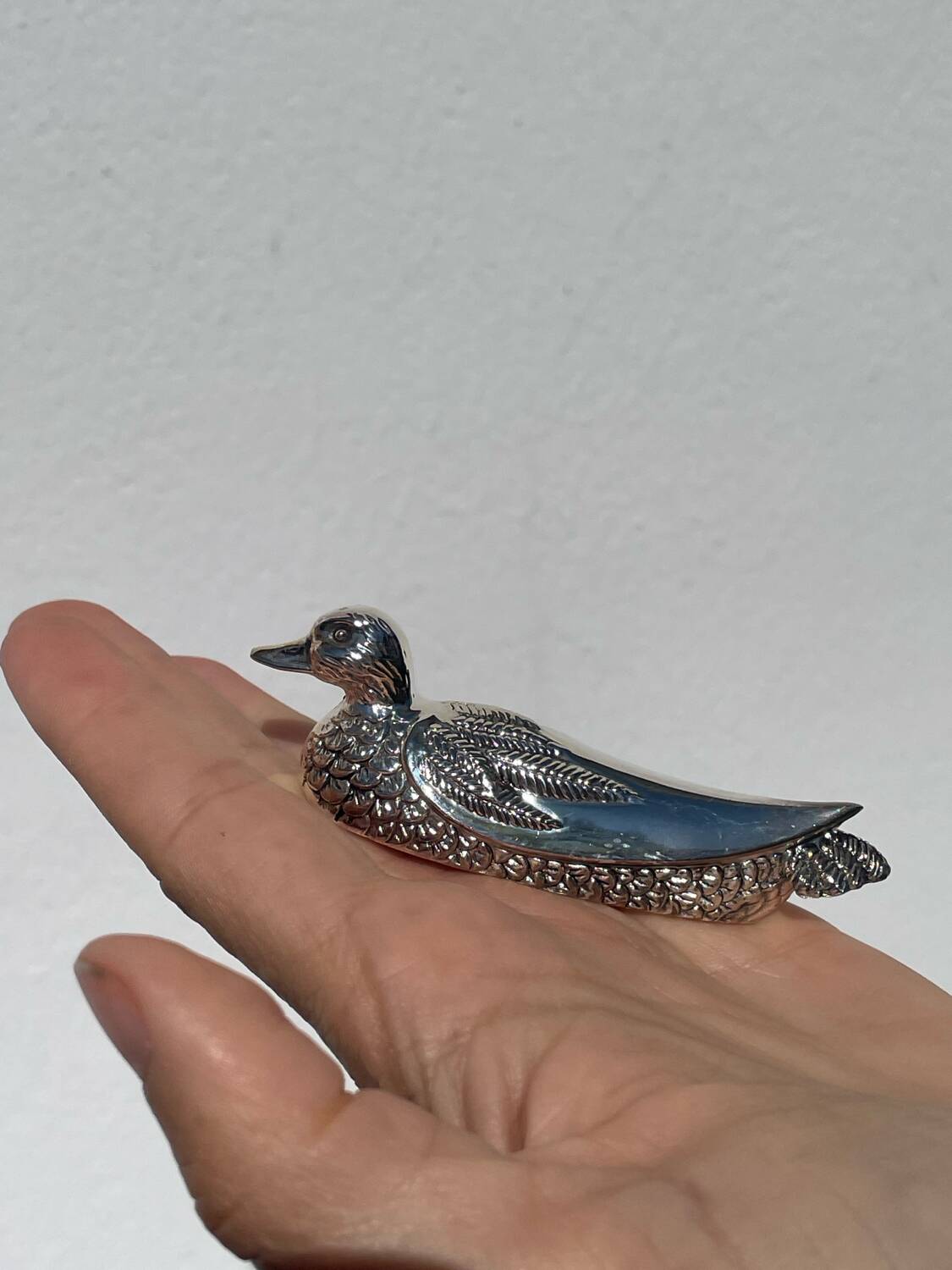 12 silver metal duck knife rests