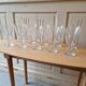Set of 10 vintage 1970s crystal water or wine glasses