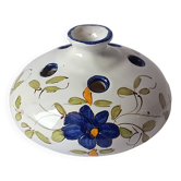 Old Flower Holder in Faience from Martres-Tolosane "La Tolosane" - Decor