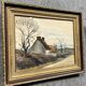 Guillermin M.: oil on panel rural landscape