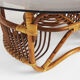 Rattan and glass coffee table