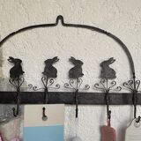 Hook "rabbits" 6 hooks in vintage wrought iron