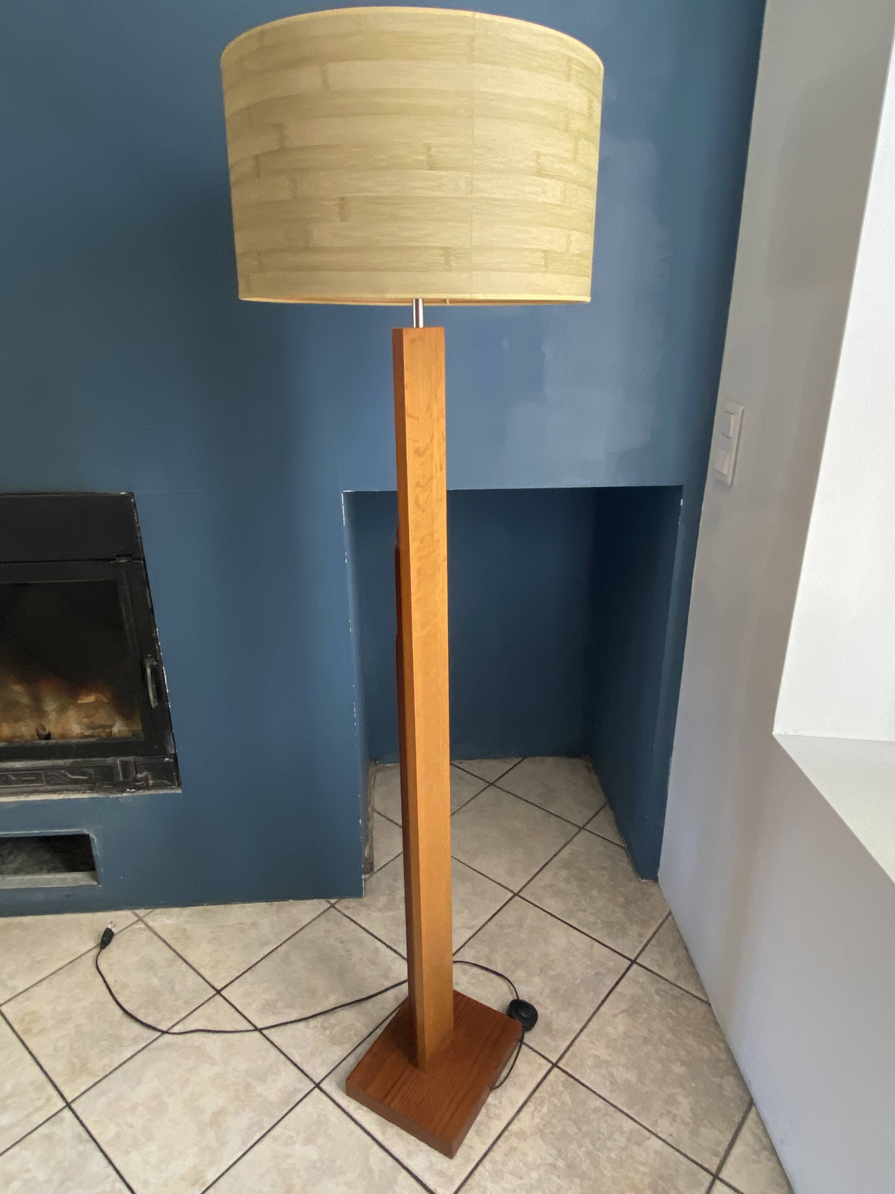 K-lighting vintage 1970s Scandinavian teak floor lamp
