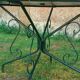 Salon de jardin 1 table 2 fauteuils 3 chaises fer forgé vert wagon