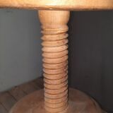 Wooden stool with screws