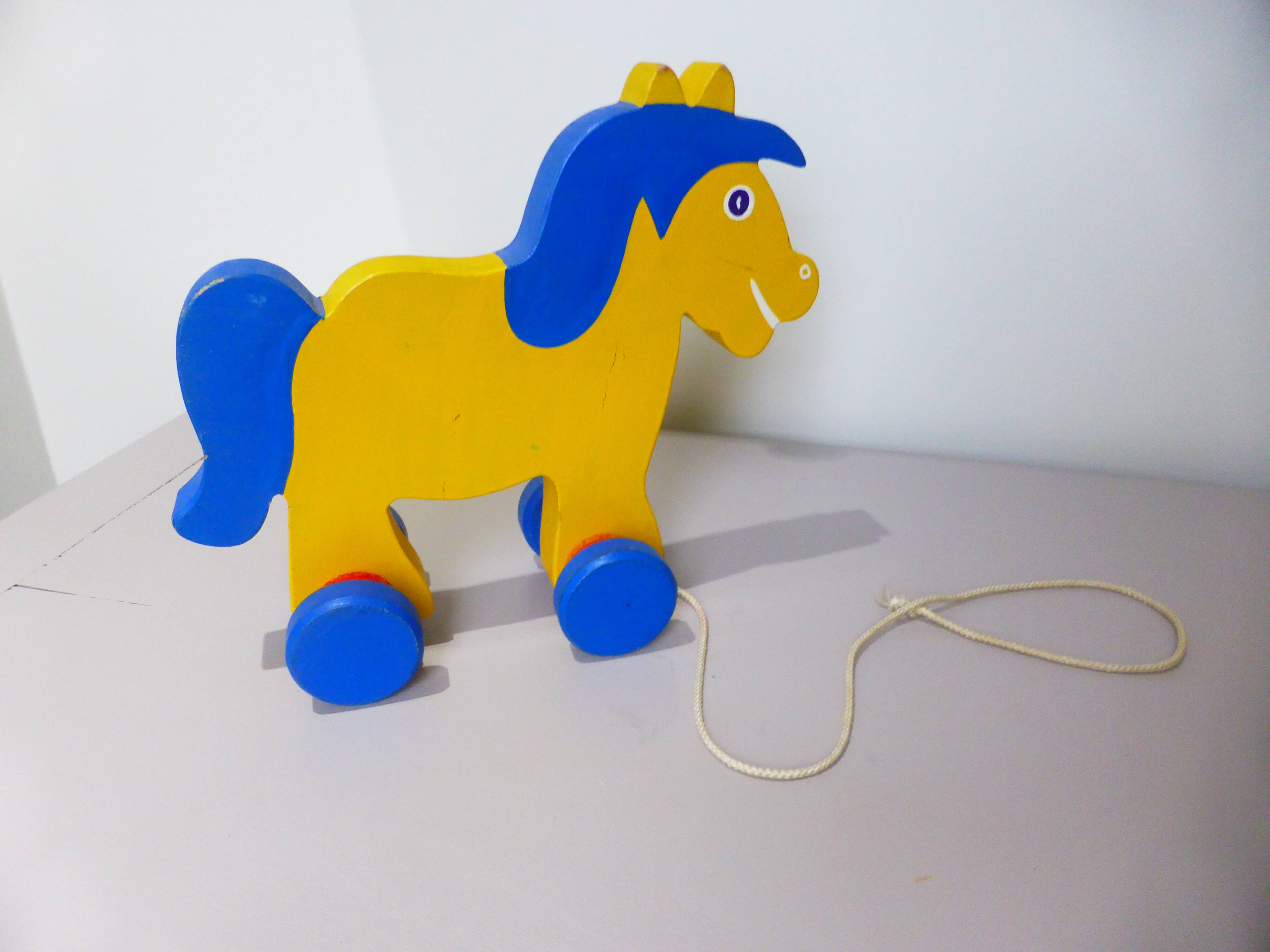 jouet en bois vintage à tirer