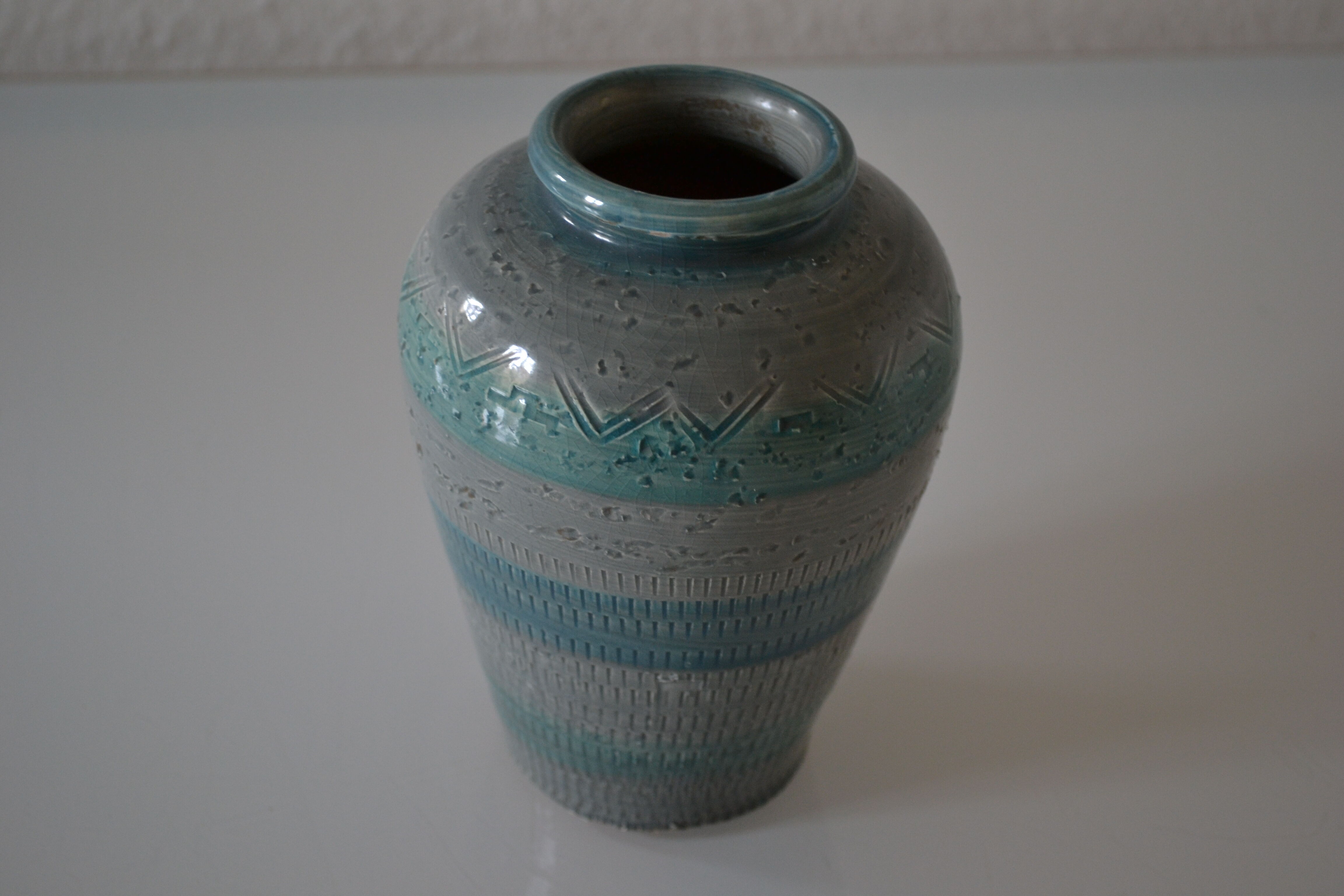 Vase vintage 60's aldo londi bitossi blu rimini