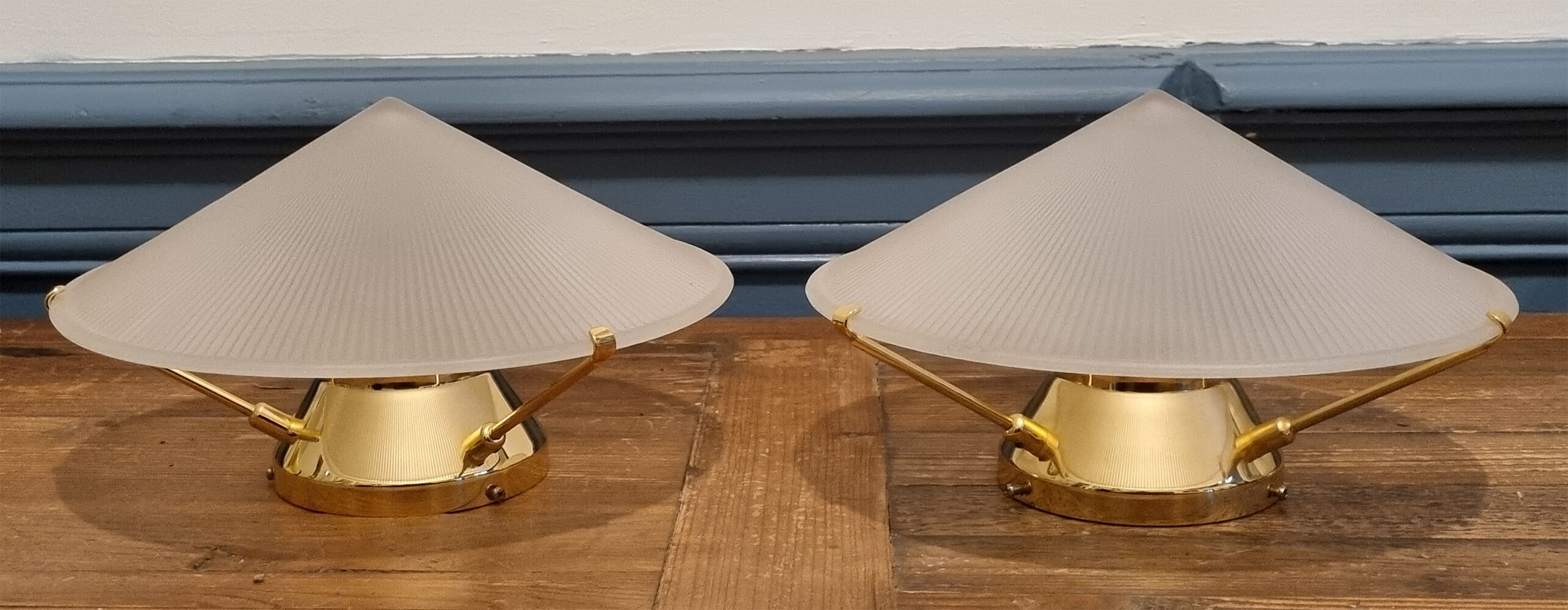 Pair of wall lamps Milan Iluminacion, XXth century