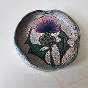 ceramic ashtray Thistles Attributed to Daniel Etienne