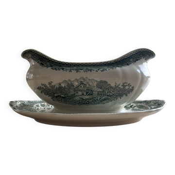 Sauceboat on stand Villeroy & Boch model Burgenland green