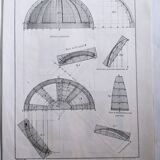 Carpentry board " Plan Cutting and Geometric Elevation,... "