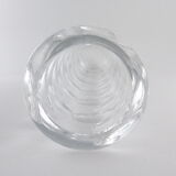 Cylindrical vase faceted crystal of the years 60/70
