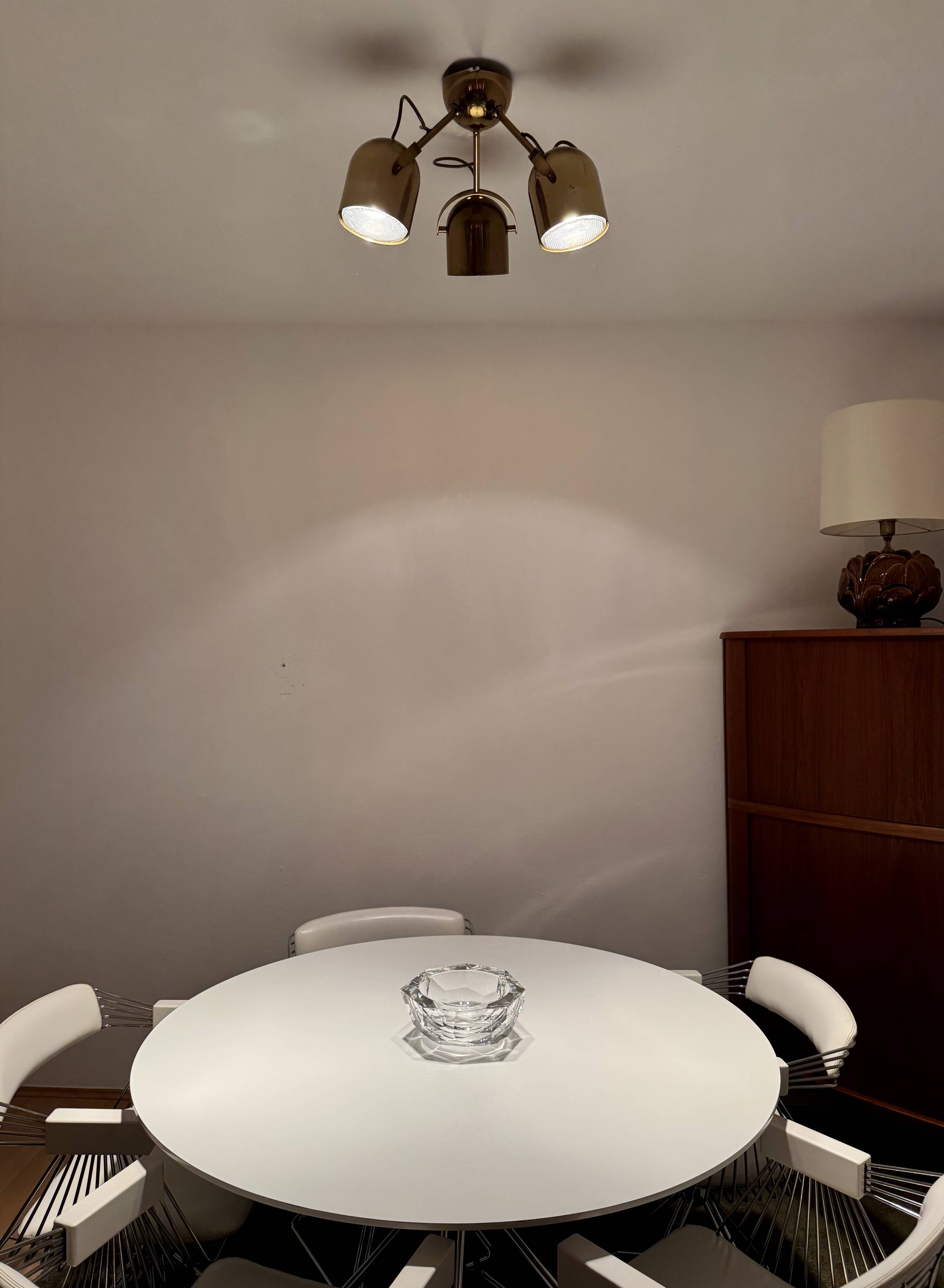 Adjustable Brass Spot Ceiling Lamp by Florian Schulz