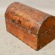 Old wooden and studded leather box