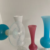 Set of 4 vintage opaline vases