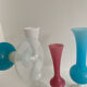 Set of 4 vintage opaline vases
