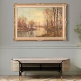 Great Landscape Painting Signed A. Corradi From The 20th Century