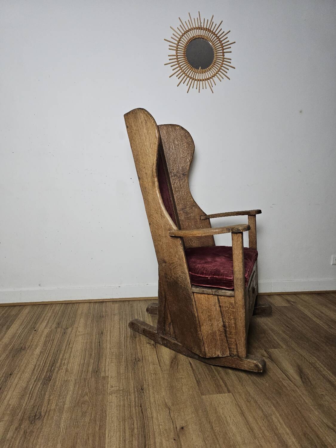 Brutalist Rocking Chair, 19th Century