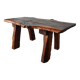 Vintage coffee table 50/60 brutalist oak and solid walnut