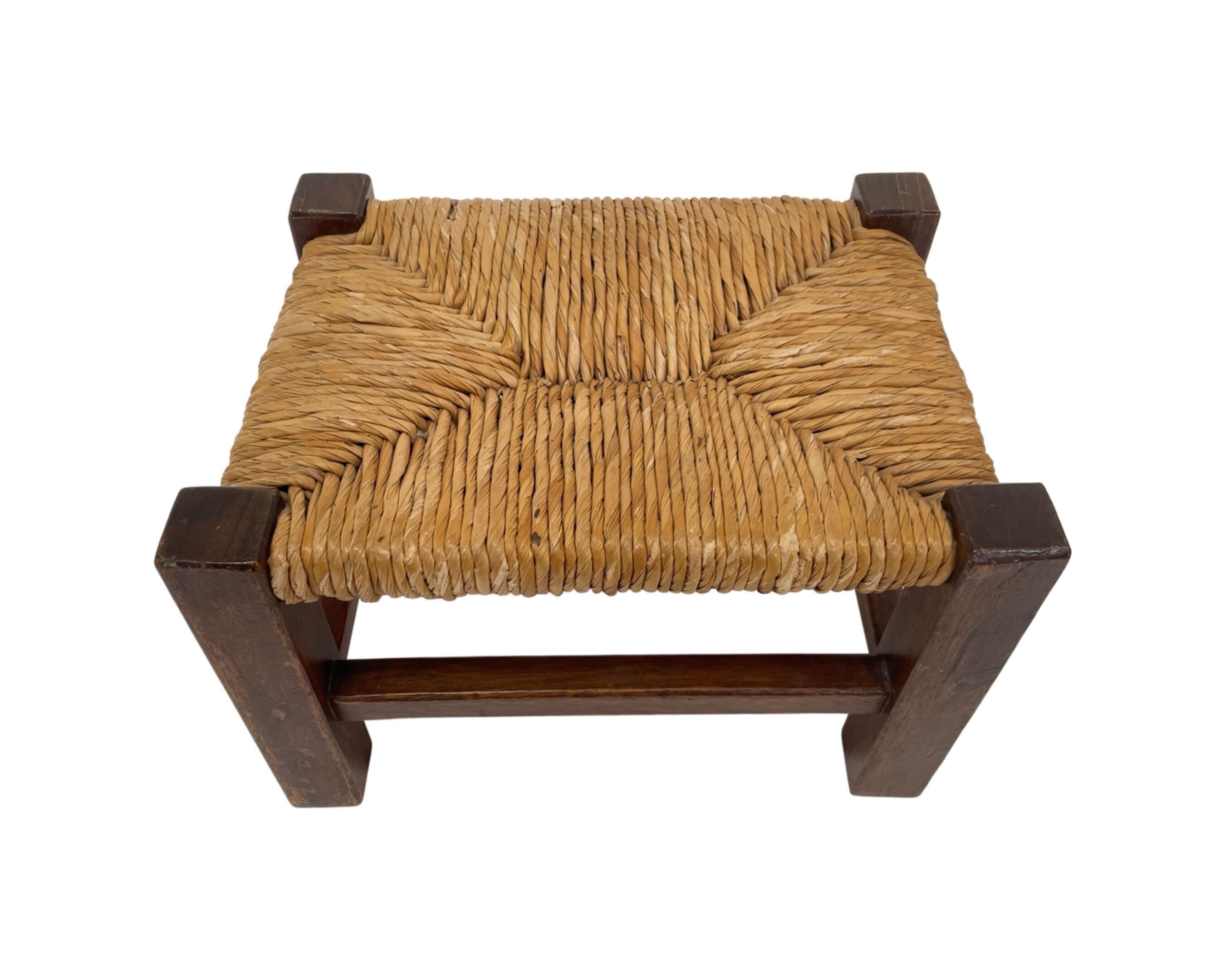 Vintage footstool stool minimalist