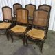 Suite of 6 Louis XV chairs in oak, 19th century