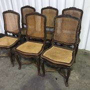 Suite of 6 Louis XV chairs in oak, 19th century