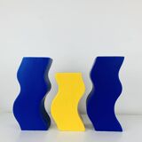 Trio of Asa vases, 1980s ceramic, vintage Memphis style