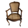 Wood and cane armchair