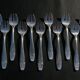 11 APOLLO Art Deco silver plated oyster forks