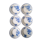 Set of 6 old hollow plates Lunéville