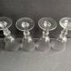 4 Water glasses – Stamped blown crystal