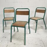 3 Tolix school chairs