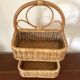 Rattan and bentwood pan shelf 1960