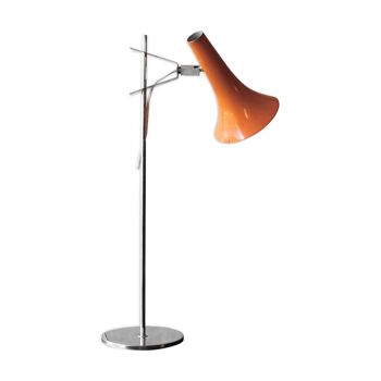 Adjustable table lamp, orange Maison Arlus 1960