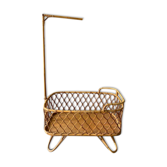 Berceau bébé rotin vintage