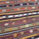 Kilim turc vintage tissé main 136x218 cm