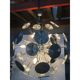 Handmade Hammered Sputnik Chandelier in Kromo Discs Italian Made