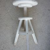 Wooden white screw stool