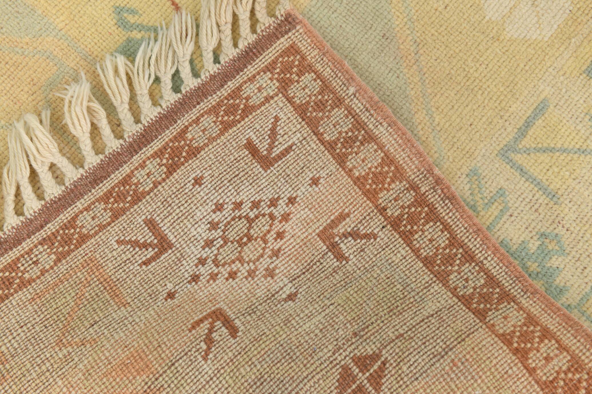 6x9 Terracotta & Cream Vintage Persian Rug, 199x290Cm