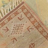 6x9 Terracotta & Cream Vintage Persian Rug, 199x290Cm