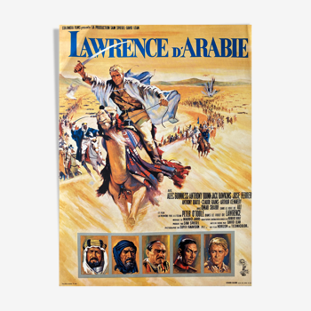 Lawrence of arabia rare film poster - 39x53 cm - 1962 - peter o'toole, david lean