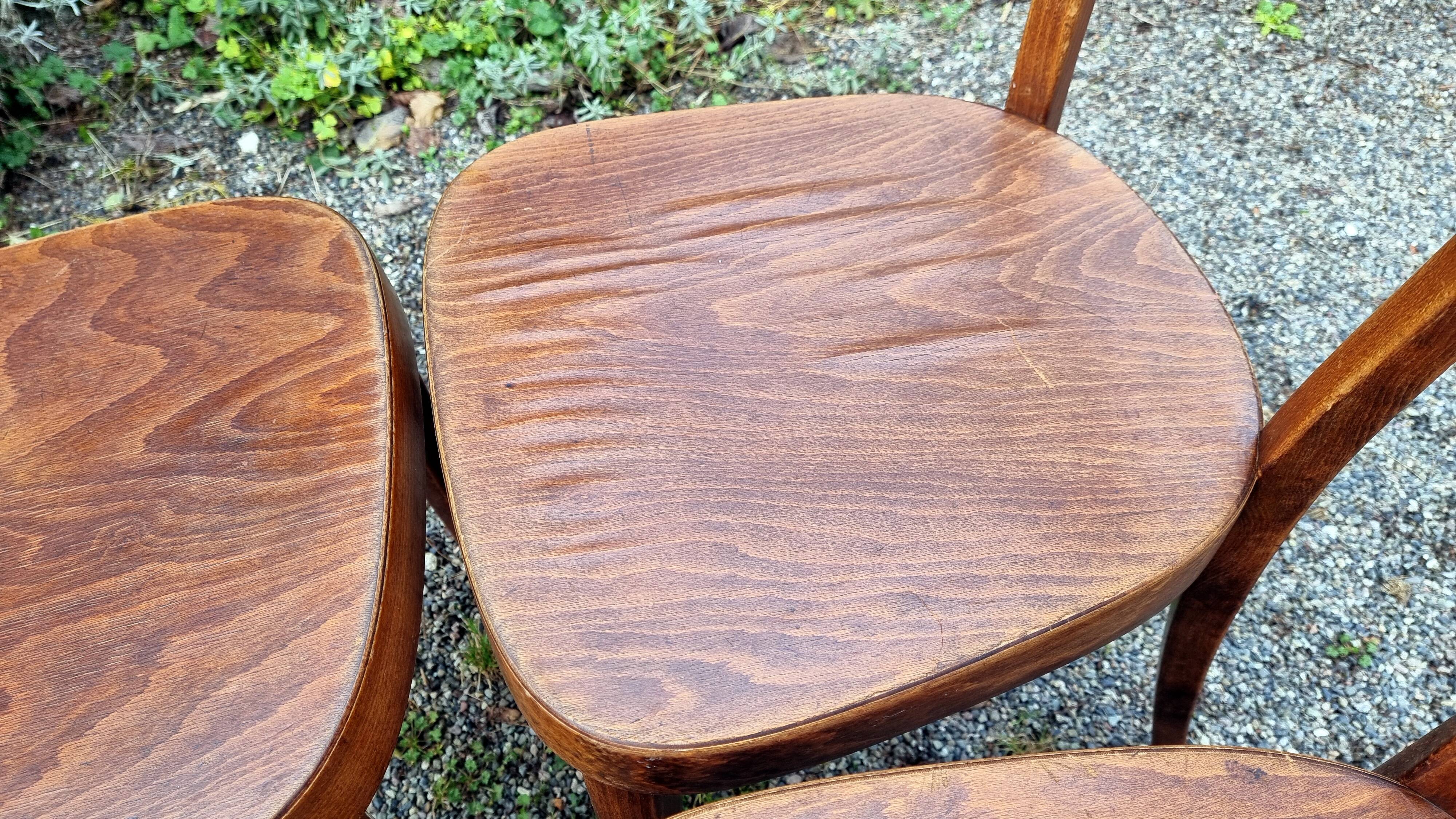 4 chaises bistrot suisses Horgen type années 50