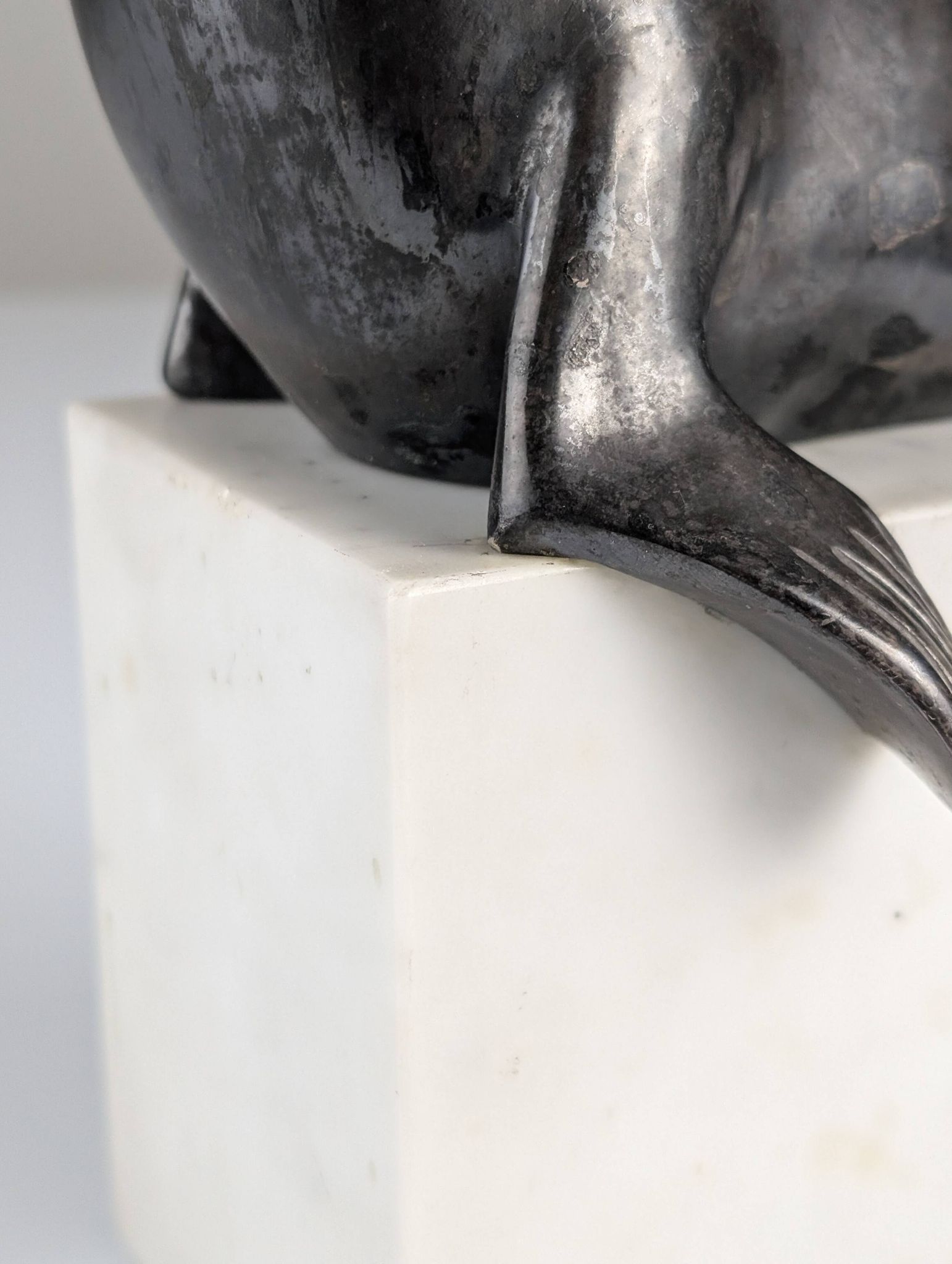 Sculpture de lion de mer Art Déco attribuée à Marcel-André Bouraine, années 1920.